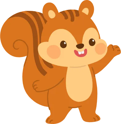 다람쥐-캐릭터-동물-템플릿