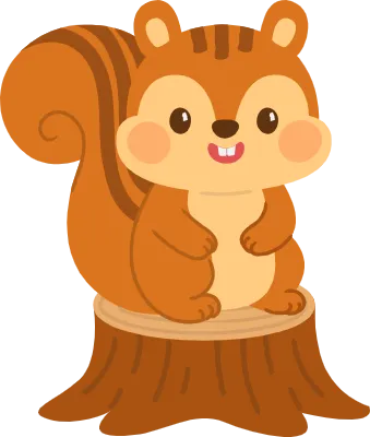 다람쥐-캐릭터-동물-일러스트
