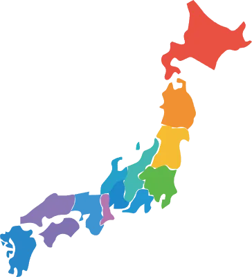 일본지도 일러스트 행정구역 여행지도 컬러