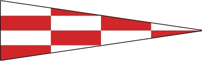 NATO Signal Flag 'Emergency'  Ship and Navigation Signal Flag Illustration