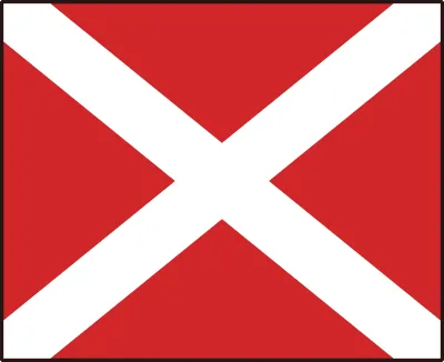 NATO Numeric Flag 4  Ship and Navigation Signal Flag Illustration