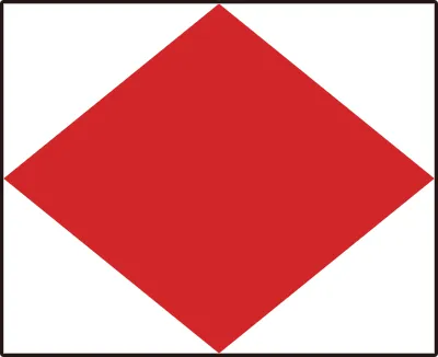 International maritime signal flag letter F Foxtrot phonetic code nautical communication symbol vect