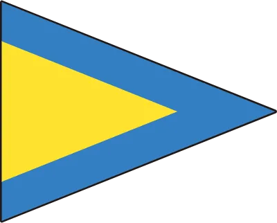 First Flag of International Maritime Signal Flags  Ship and Navigation Signal Flag Illustration