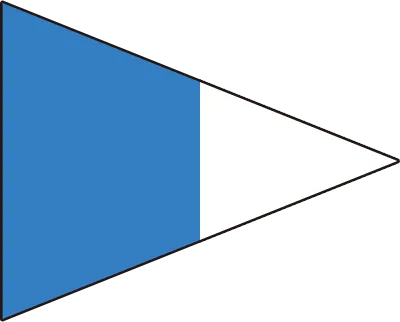 Second Flag of International Maritime Signal Flags  Ship and Navigation Signal Flag Illustration
