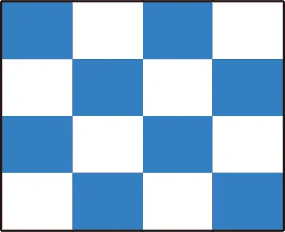 International maritime signal flag letter N November phonetic code nautical communication symbol vec