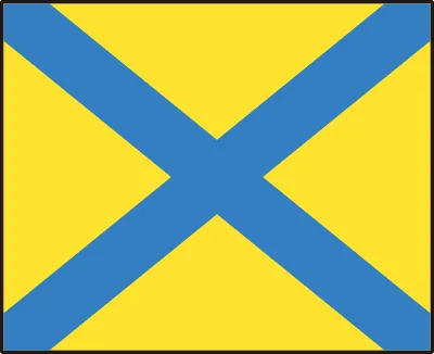 NATO Numeric Flag 5  Ship and Navigation Signal Flag Illustration