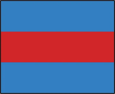 NATO Numeric Flag 3  Ship and Navigation Signal Flag Illustration