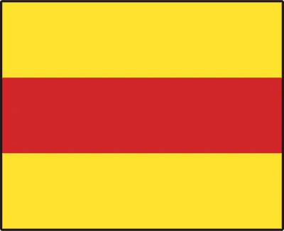 NATO Numeric Flag 2  Ship and Navigation Signal Flag Illustration