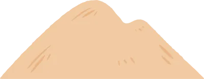 かわいい手描きのナチュラルな山