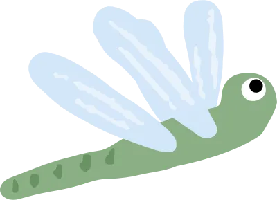 手描きのかわいいトンボ