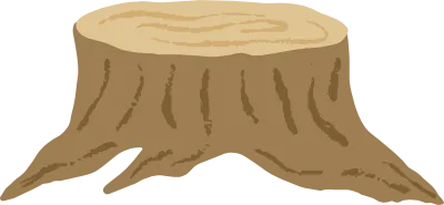 手描きのかわいい切り株