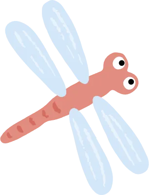 手描きのかわいいトンボ