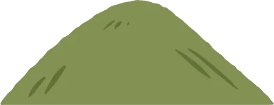 かわいい手描きのナチュラルな山