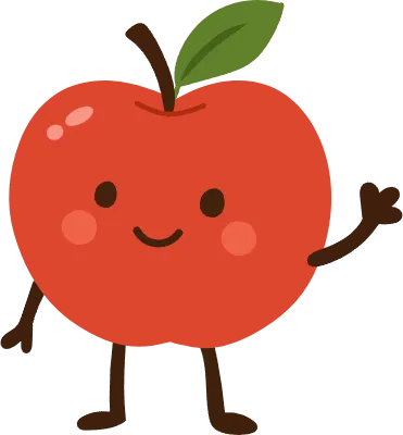 귀여운 사과 캐릭터