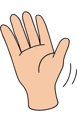 Raised Open Hand Icon Illustration