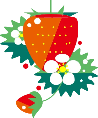 シンプルなイチゴの花