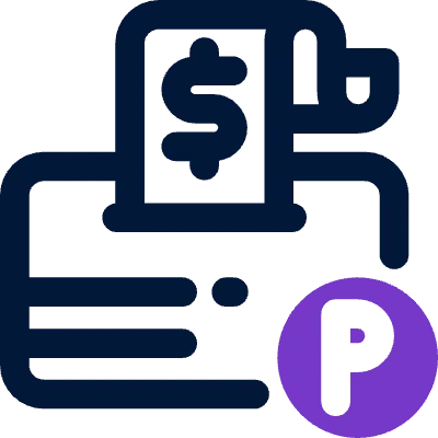 parking fee dual tone icon. Sleek and modern icon for websites and mobile apps.