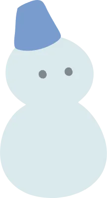 かわいい手描きの雪だるま