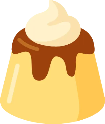 푸딩-생크림푸딩-디저트-일러스트