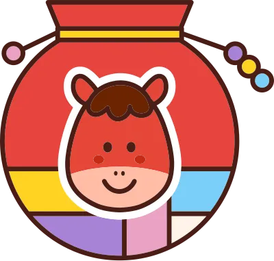 말 캐리터 복주머니