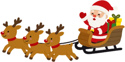 산타와루돌프썰매