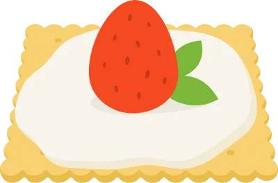 年末パーティーデザートクラッカーカナッペスナックイラスト