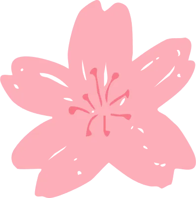 リアルタッチで描かれた桜の花