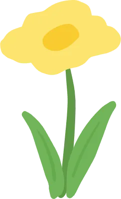 野に咲く黄色い花のイラスト