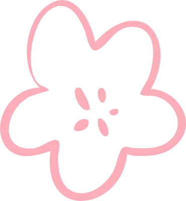 シンプルな線画の桜の花