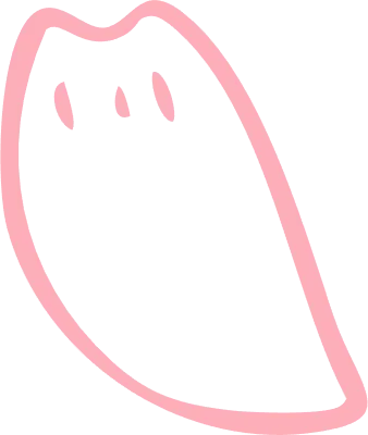 シンプルな線画の桜の花びら