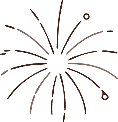 新年のお祝い手描きイラスト