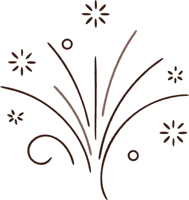 新年のお祝い手描きイラスト