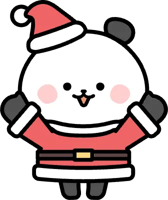 可愛いクリスマスのパンダ