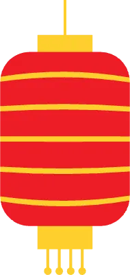 Chinese New Year Icon Set with Lion Dance Lanterns and Lucky Symbols