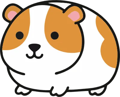 Cute Round Hamster Cartoon Vector