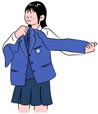 교복을 입은 여학생