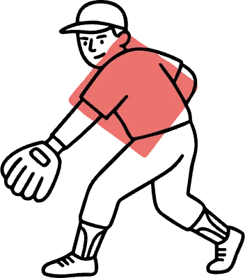 スポーツ 野球 フラット