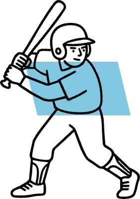 スポーツ 野球 フラット