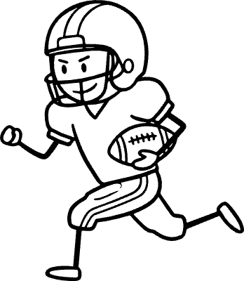 アメリカンフットボールの落書き