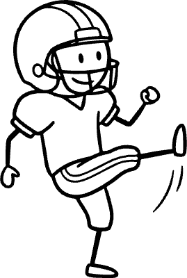 アメリカンフットボールの落書き