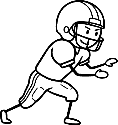 アメリカンフットボールの落書き