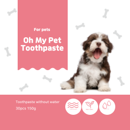Pink Cute Toothpaste Labels - 미리캔버스
