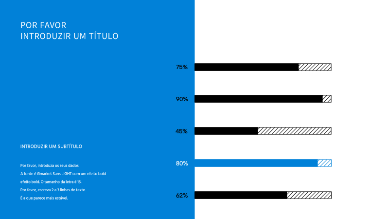 Infografia de gráfico de barras horizontais simples em azul - MiriCanvas