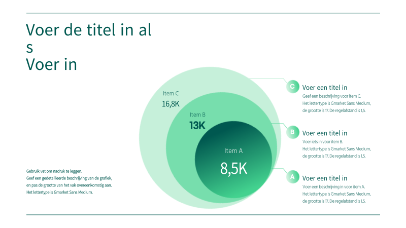 Venndiagram met groen verloop - 미리캔버스