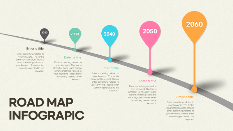 Different roadmaps for different sizes in pastel colors - MiriCanvas