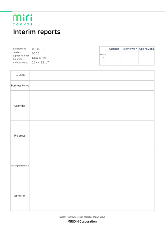 Basic Simple Interim Report Documentation - 미리캔버스