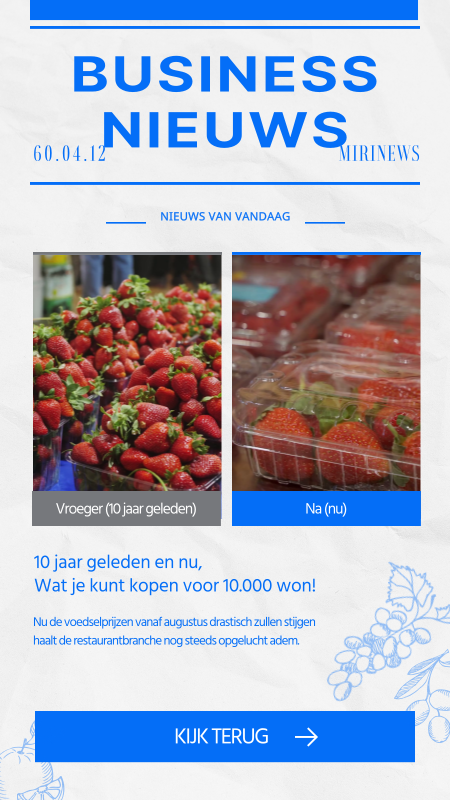 Informatief met een voor-en-na-video met blauwe krant als thema ...