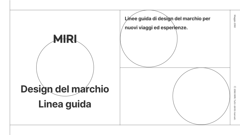 Linee guida di brand design per un modulo minimalista con linee bianche ...