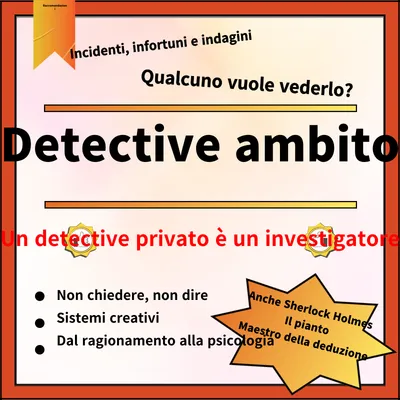 Il testo nero in grassetto conferisce a questa agenzia investigativa un Il testo nero in grassetto conferisce a questa agenzia investigativa un
