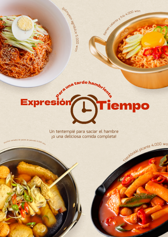 Presentamos un menú informal con toques rojos - MiriCanvas